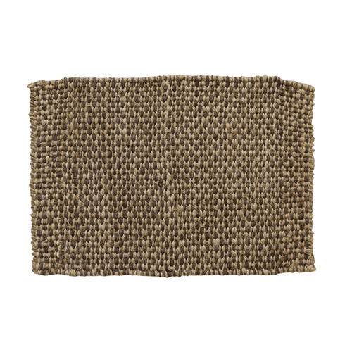 100% Jute Aubergine & Natural Door Mat