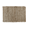 100% Jute Natural & White Door Mat
