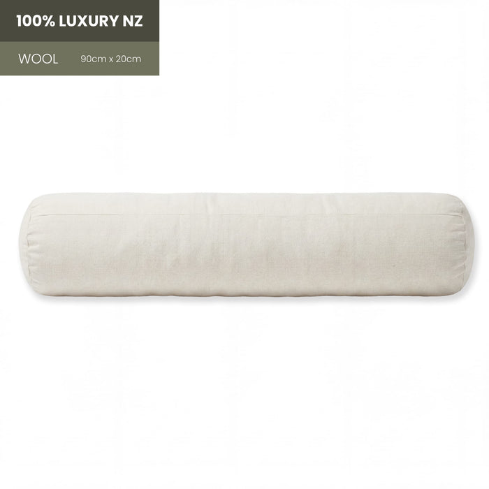 100% Luxury NZ Washed Wool Inner Bolster 90x20cm