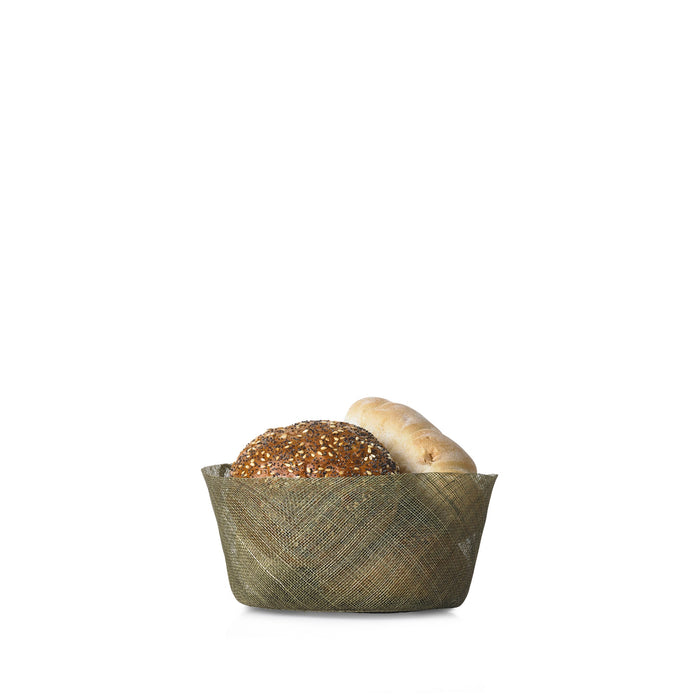 Abaca Round Bread Basket in Sage
