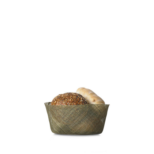 Abaca Round Bread Basket in Sage
