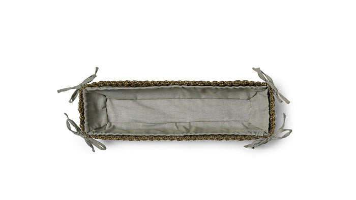 Abaca Woven Bread Basket in Sage