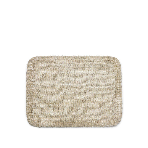 Abaca Woven Rectangular Placemat in Cream