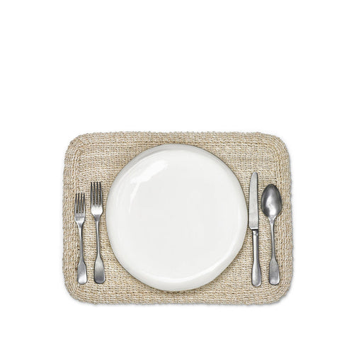 Abaca Woven Rectangular Placemat in Cream