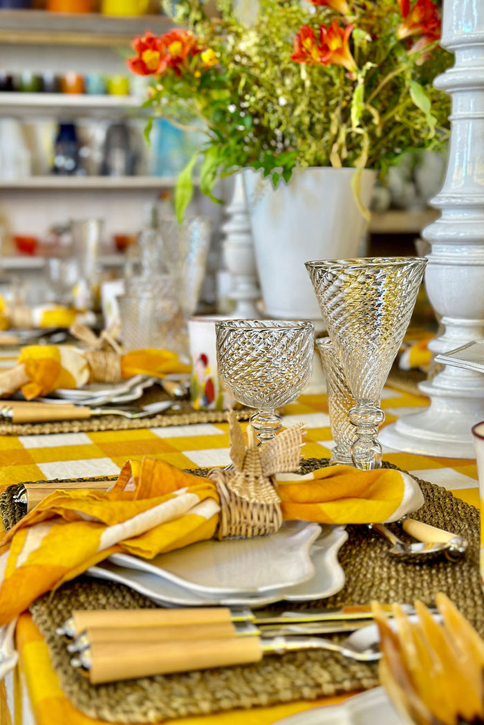 Abaca Woven Rectangular Placemat in Cream