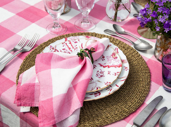 Abaca Woven Round Placemat in Sage