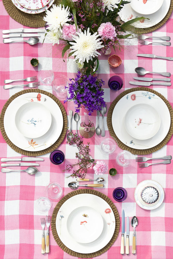 Abaca Woven Round Placemat in Sage