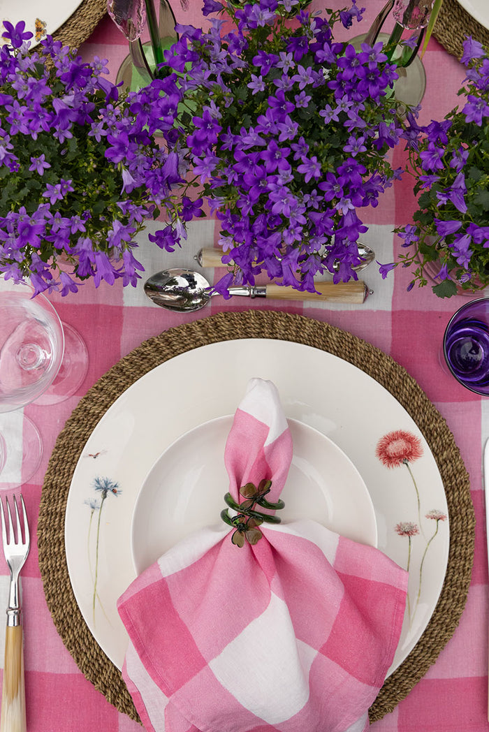 Abaca Woven Round Placemat in Sage