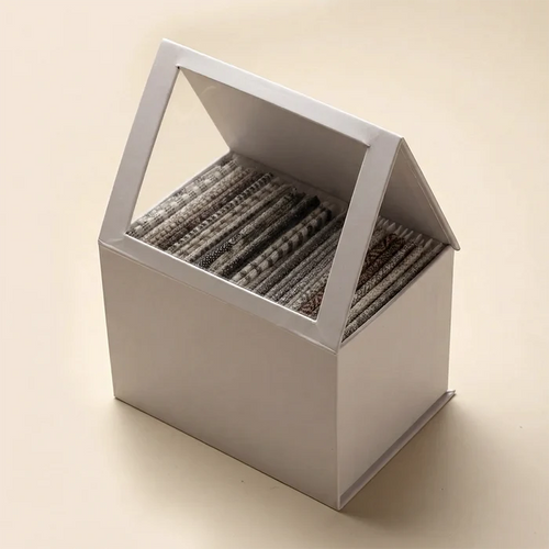 Achromatic Grey Patterned Designer Color Box | 38 Colors