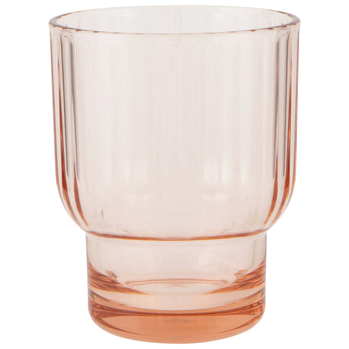 Acrylic Fluted Double Old Fashioned Glass - Blush Pink