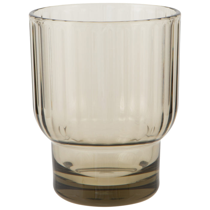 Acrylic Fluted Double Old Fashioned Glass - Olive Green