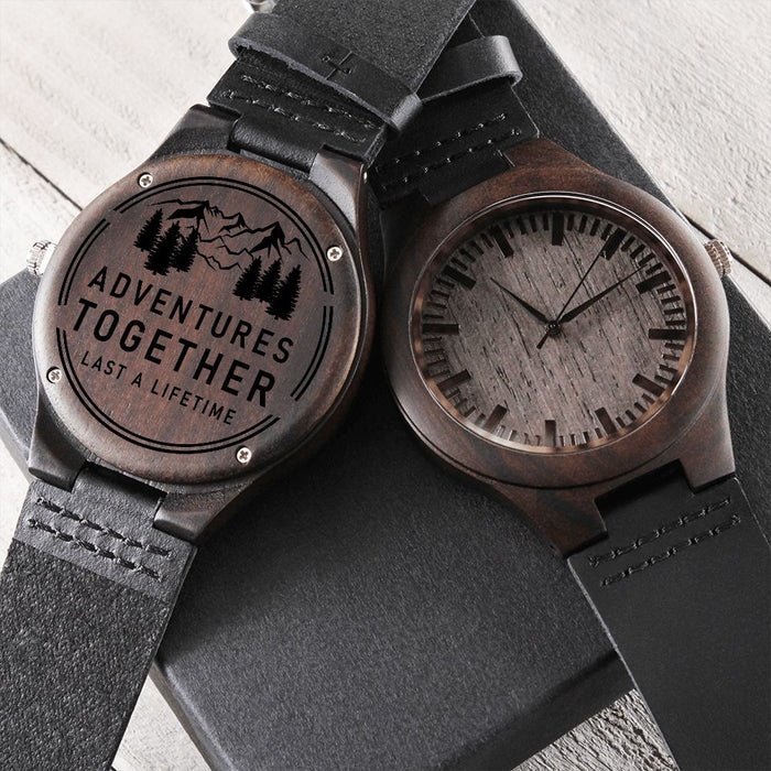 Adventures Together Engraved Watch Gift for Him, Christmas Gifts Anniversary Gift