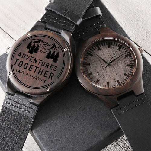 Adventures Together Engraved Watch Gift for Him, Christmas Gifts Anniversary Gift