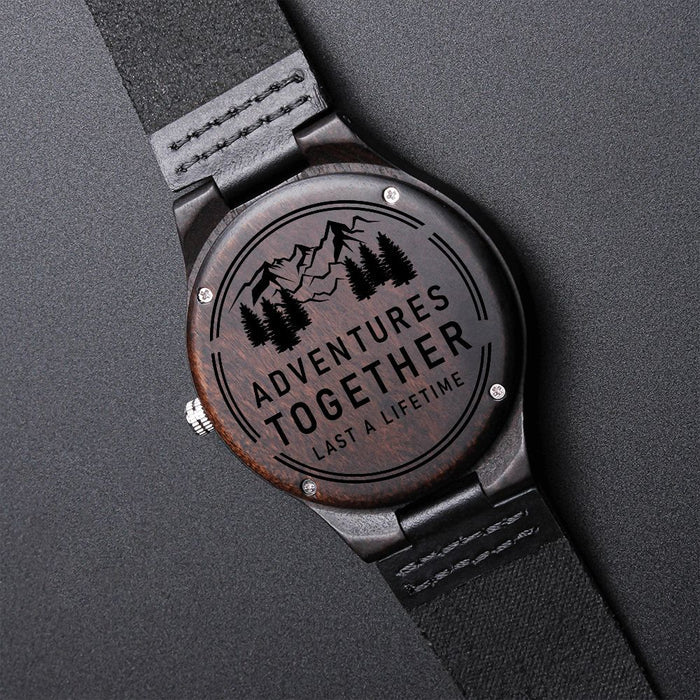 Adventures Together Engraved Watch Gift for Him, Christmas Gifts Anniversary Gift