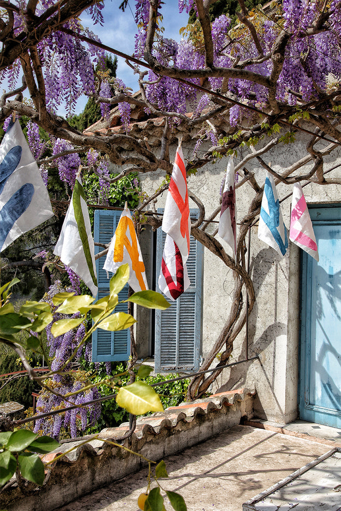 Alphabet Napkin 'I' in Midnight Blue, 50x50cm