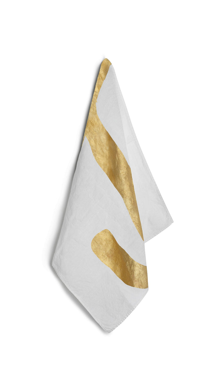 Alphabet Napkin 'J' in Gold, 50x50cm