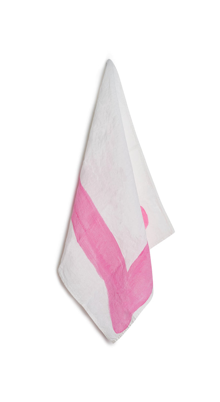 Alphabet Napkin 'L' in Rose Pink, 50x50cm