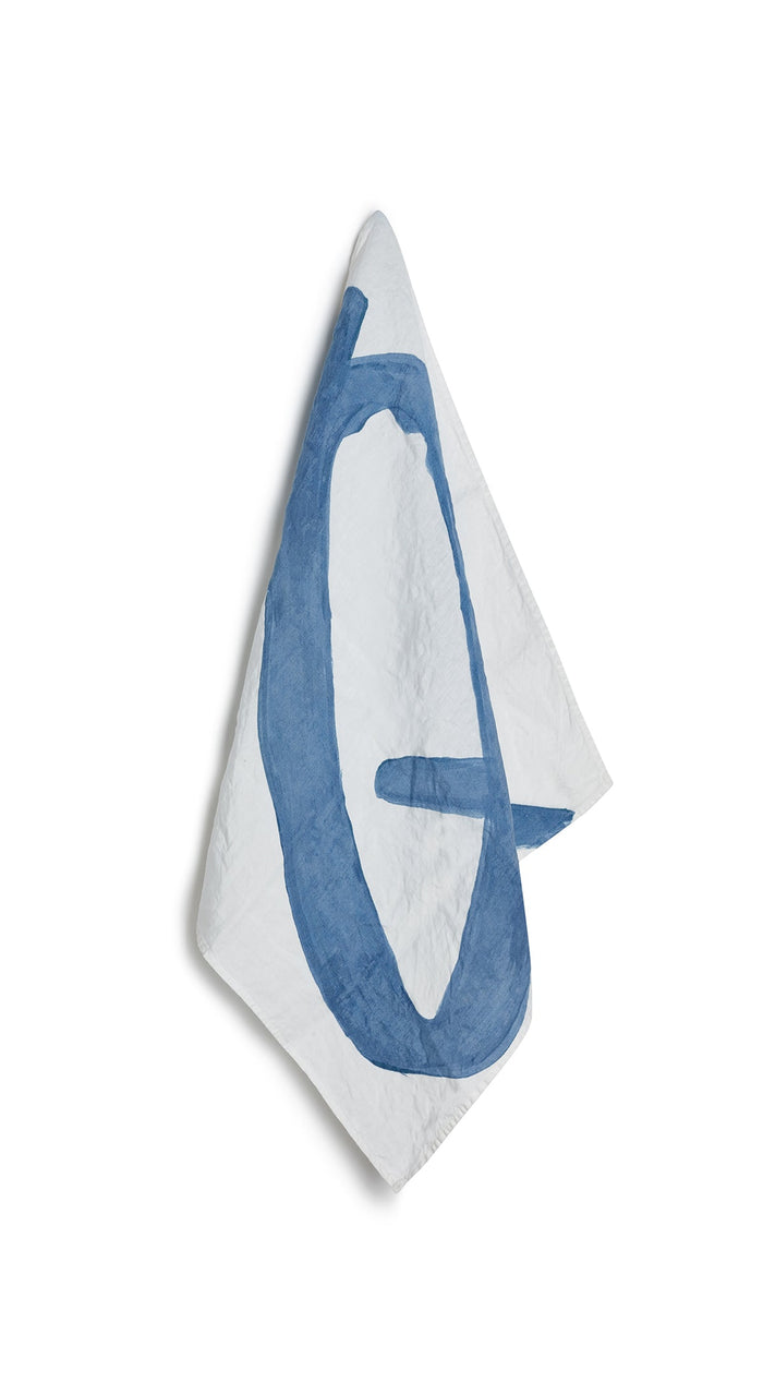 Alphabet Napkin 'Q' in Powder Blue, 50x50cm