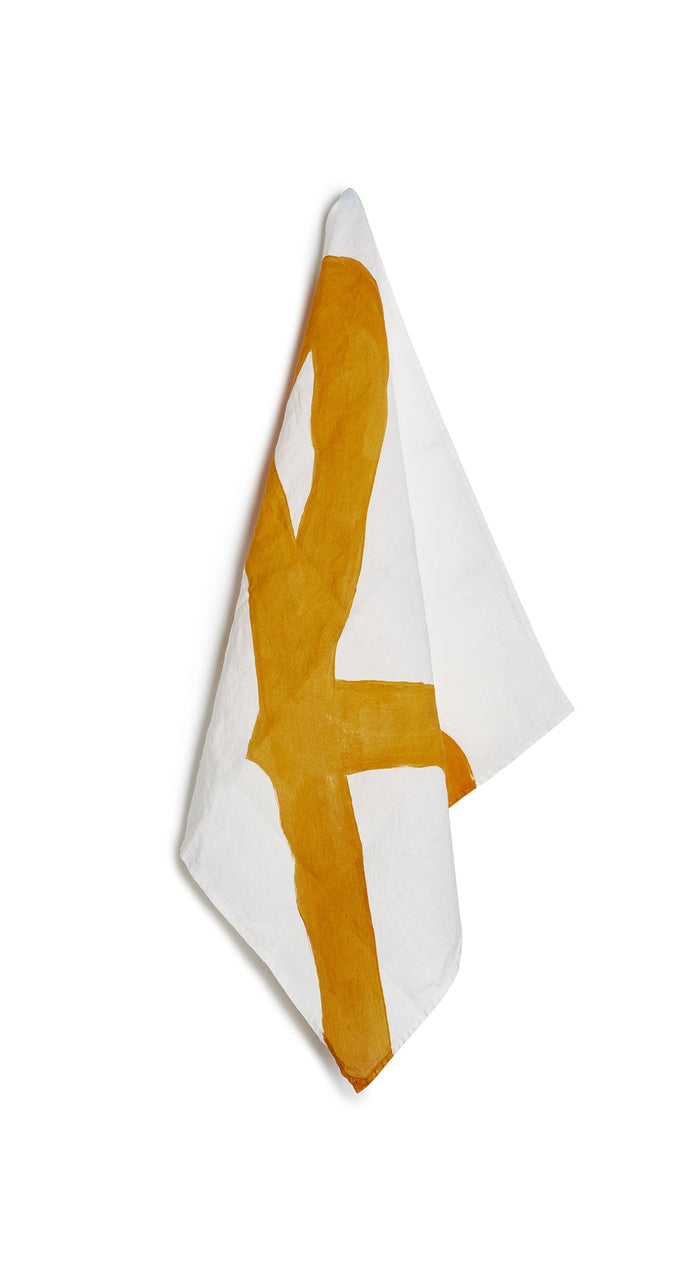Alphabet Napkin 'R' in Mustard Yellow, 50x50cm