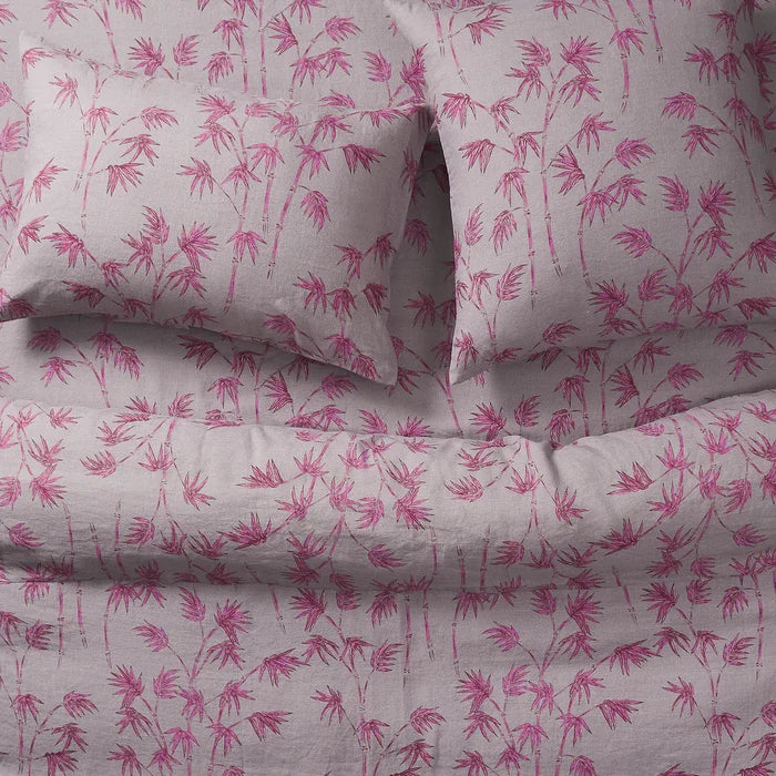 Aneta Mink Grey Linen Euro Pillowcase Set