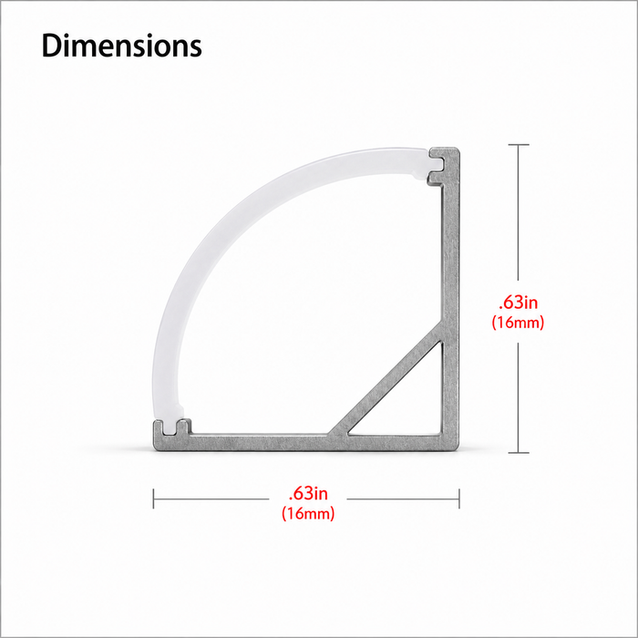 Angled 100 DIY | LED Aluminum Channel & Frosted Diffuser