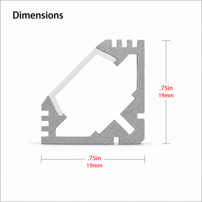 Angled 200 Pyramid | Made-to-Order Corner Linear LED Light