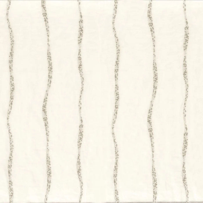 Anthère Blanc Embroidered Linen Fabric