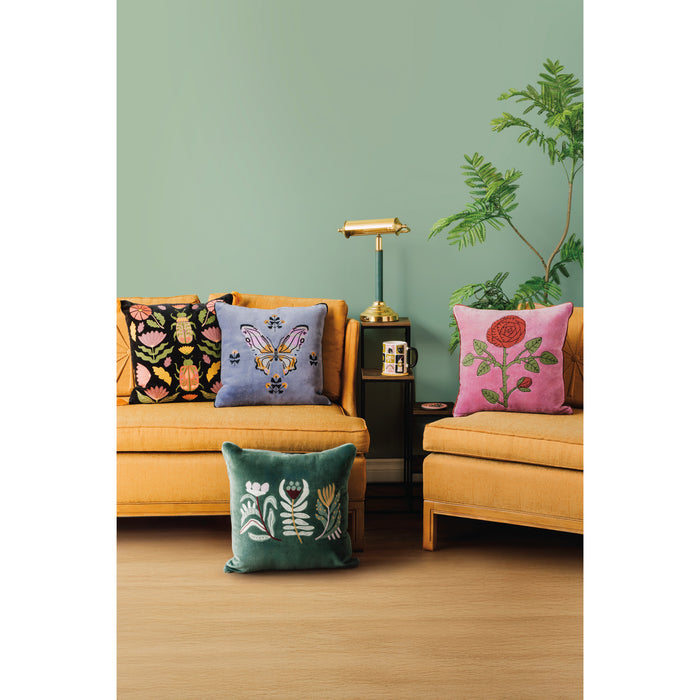 Aurora Embroidered Throw Pillow