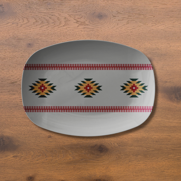 Azul Sunrise Serving Platter Plastic Serving Platter Microwave Dishwasher Safe Suitable for Hot Foods