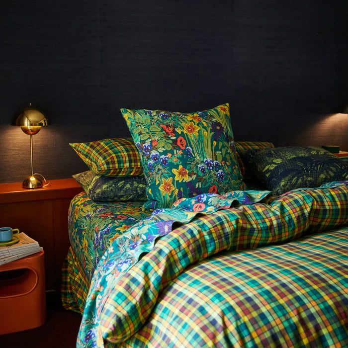 Babette Verdant Linen Euro Pillowcase Set