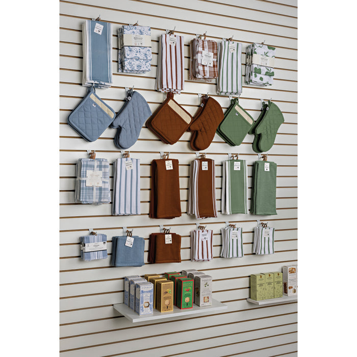 Basketweave Chestnut Brown Dishtowel