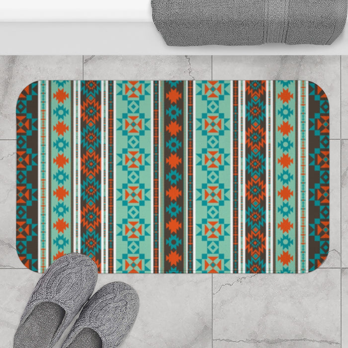 Bath Mat, Southwestern, Shower Mat, Boho Bath Mat - Dakoda Goods & Co.
