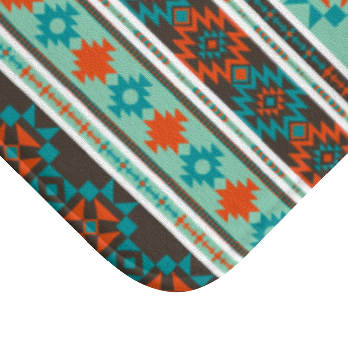 Bath Mat, Southwestern, Shower Mat, Boho Bath Mat - Dakoda Goods & Co.