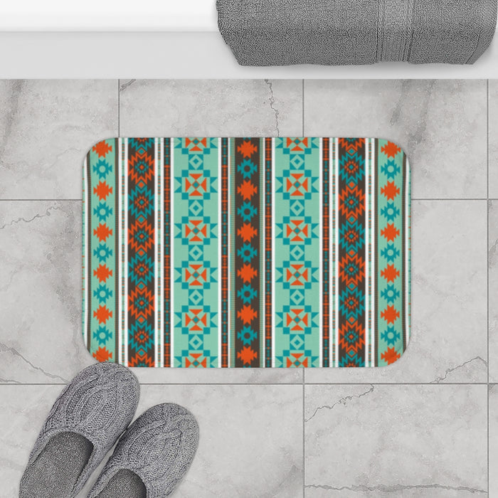 Bath Mat, Southwestern, Shower Mat, Boho Bath Mat - Dakoda Goods & Co.