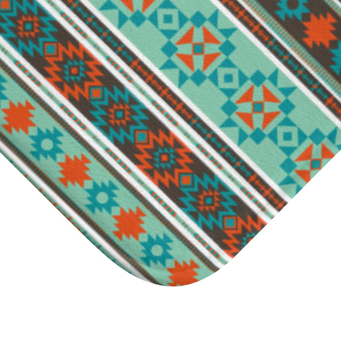 Bath Mat, Southwestern, Shower Mat, Boho Bath Mat - Dakoda Goods & Co.