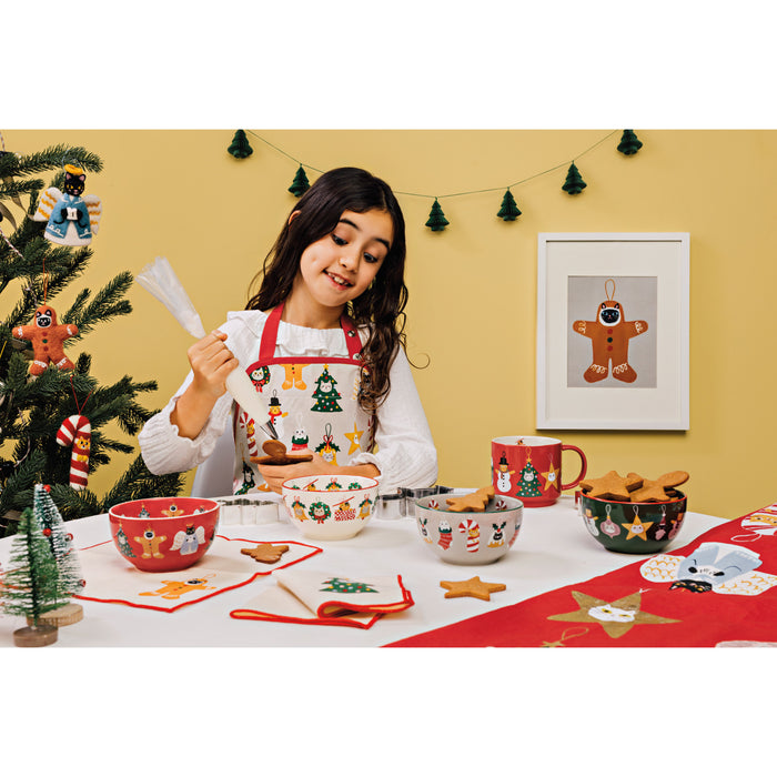 Bauble Cats Christmas Bowls Set of 4 Assorted