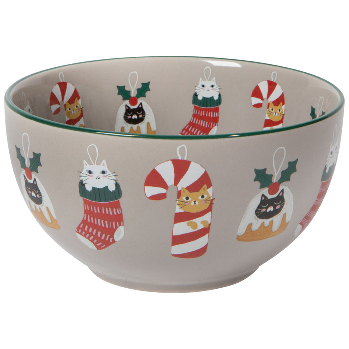 Bauble Cats Christmas Bowls Set of 4 Assorted