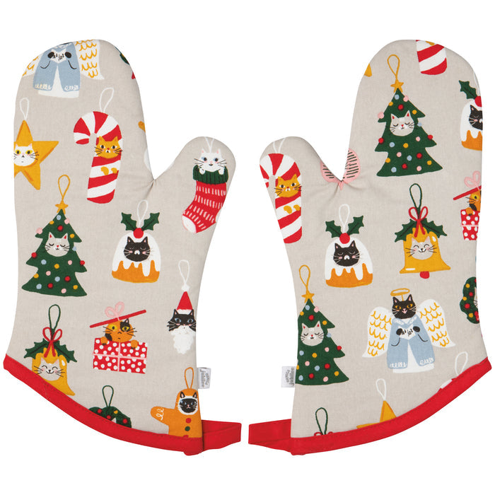 Bauble Cats Christmas Mitts Set of 2