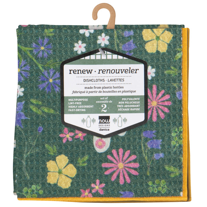 Bee Garden Recycled Microfibre Dishcloths Set of 2