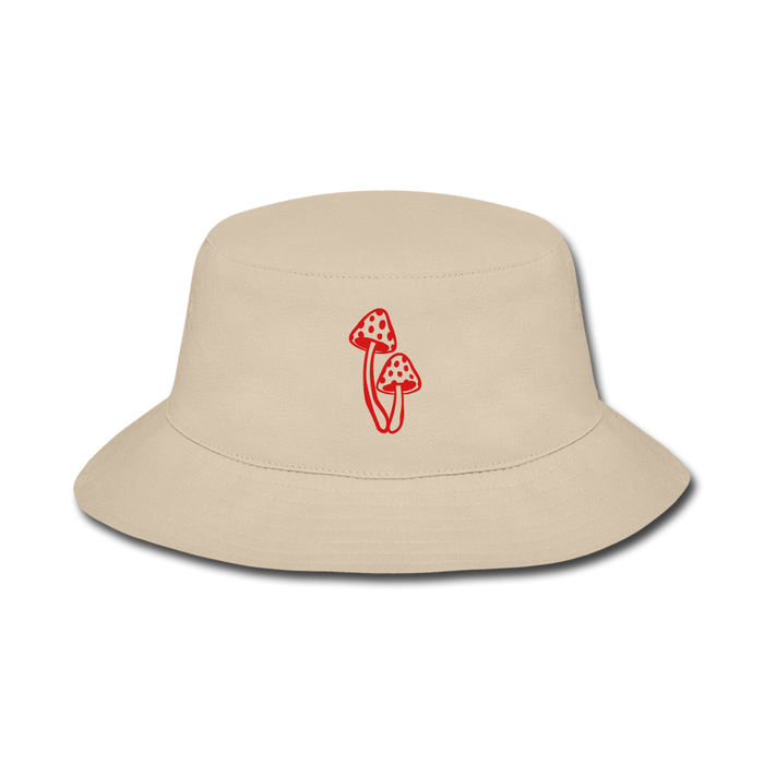 Beige Mushroom Bucket Hat - cream
