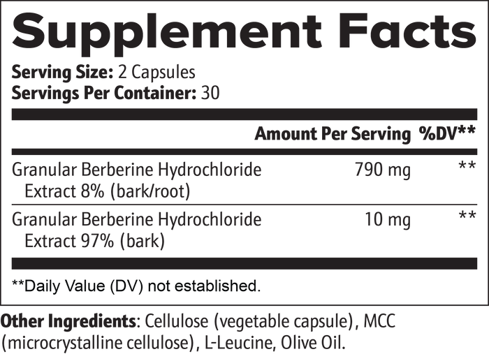 Berberine Capsules for Healthy Glucose Metabolism
