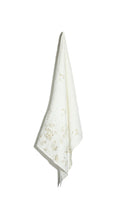 Bernadette's Hand Stamped Falling Flower Linen Napkin in Gold, 50x50cm