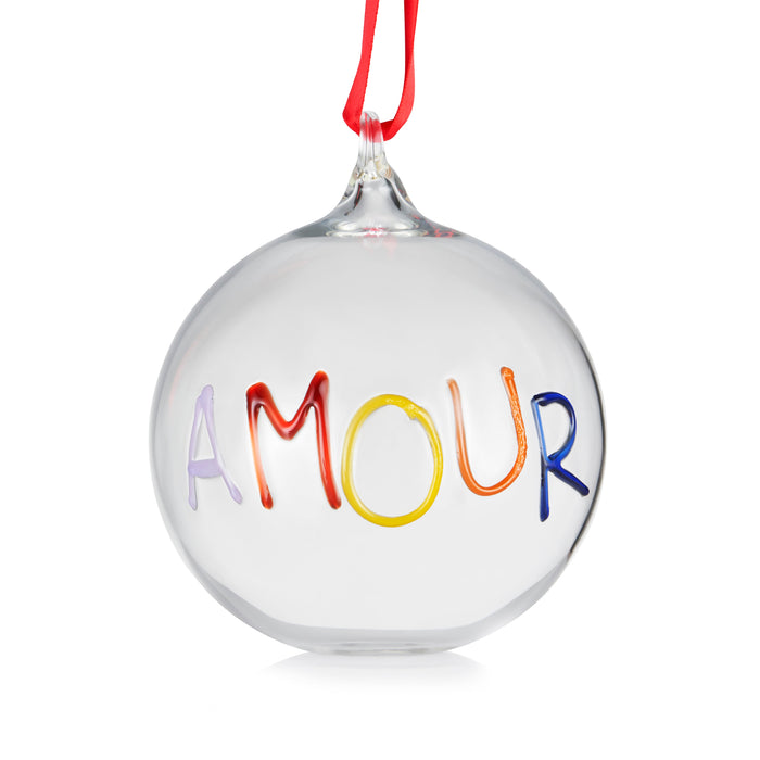 Bespoke Handblown Glass Word Bauble - MADE TO ORDER