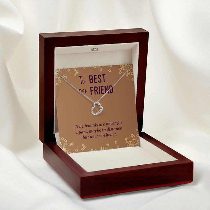 Best Friend Gifts for Birthday Christmas Heart Necklace Silver or Gold - Dakoda Goods & Co.