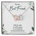 Best Friend Gifts for Friend, Miles Apart We Are Friends Connected by Heart