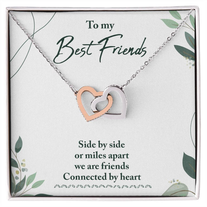 Best Friend Gifts for Friend, Miles Apart We Are Friends Connected by Heart