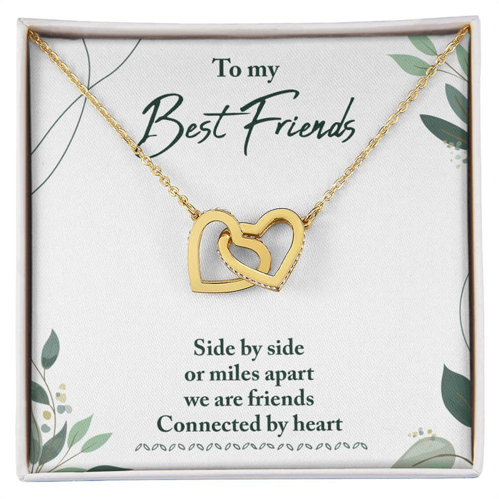 Best Friend Gifts for Friend, Miles Apart We Are Friends Connected by Heart