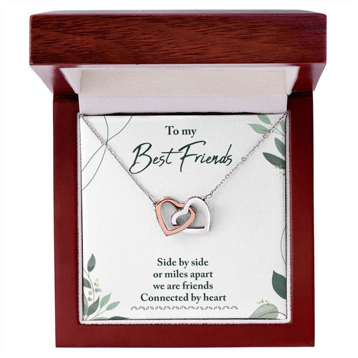 Best Friend Gifts for Friend, Miles Apart We Are Friends Connected by Heart