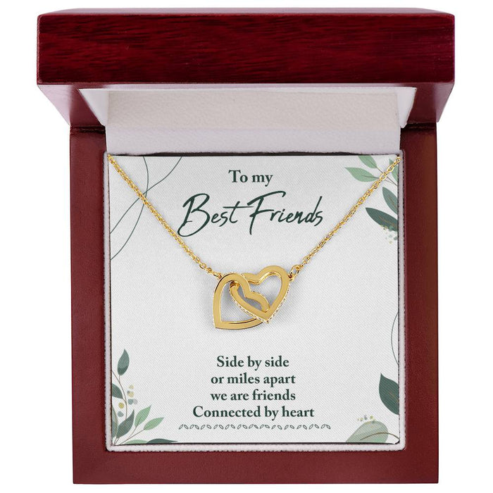 Best Friend Gifts for Friend, Miles Apart We Are Friends Connected by Heart