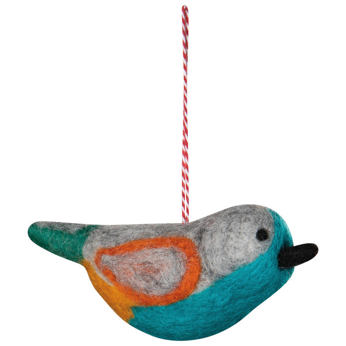 Bird Felt Christmas Tree Ornaments - 3 Assorted Styles